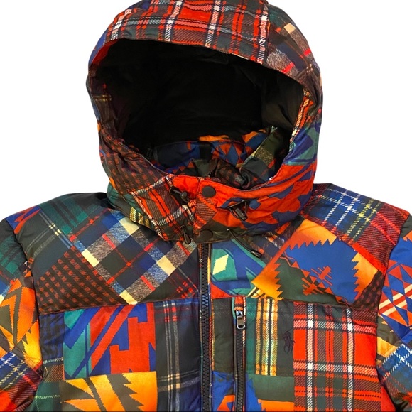 POLO RALPH LAUREN Mens Ripstop Aztec Down Puffer Jacket XXL - Picture 3 of 16